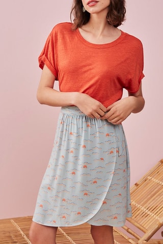 Jupe portefeuille Emmylou - Bleu