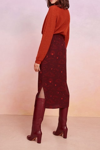 Jupe midi Talame - Rouge