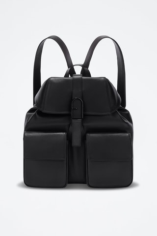 Sac à dos en cuir Flow - Noir