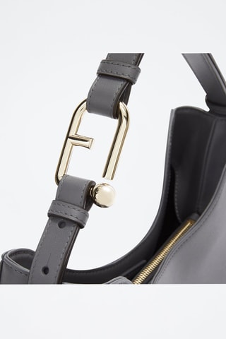 Sac porté épaule en cuir Furla Nuvola - Gris