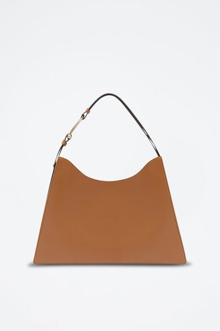 Sac porté épaule en cuir Furla Nuvola - Marron