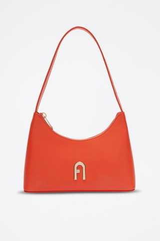 Sac porté épaule en cuir Diamante Mini - Rouge