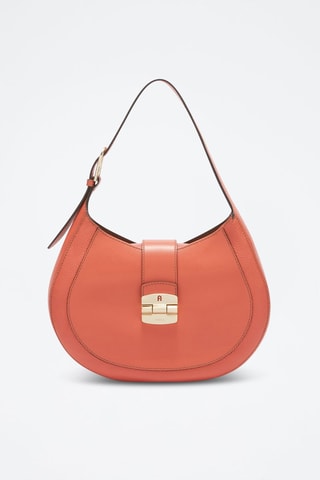 Sac porté épaule en cuir Furla Club 2 - Orange