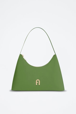 Sac porté épaule en cuir Furla Diamante - Vert