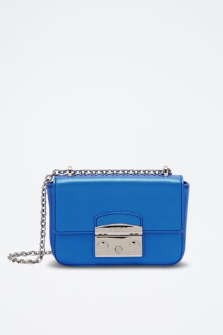 Sac bandoulière en cuir Furla Metropolis- Bleu