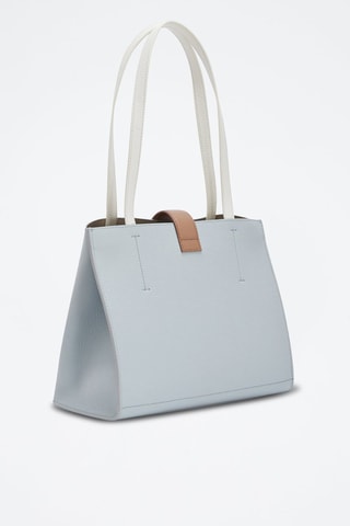 Sac porté épaule en cuir de veau - Ciel