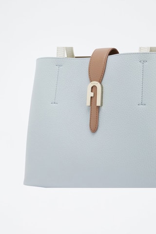 Sac porté épaule en cuir de veau - Ciel