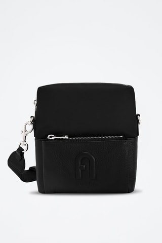 Sac bandoulière en cuir de veau - Noir