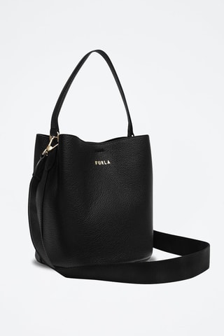 Sac seau en cuir de veau - Noir