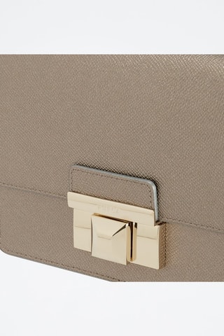 Sac bandoulière en cuir de veau - Gris foncé