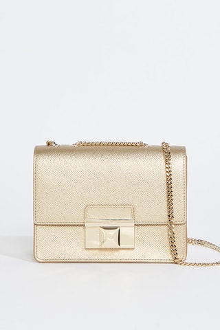 Sac bandoulière en cuir de veau - Doré