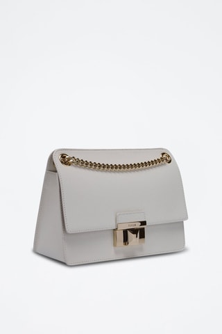 Sac bandoulière en cuir de veau - Gris clair