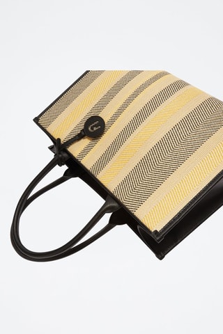 Cabas en cuir de veau de veau - Jaune et noir