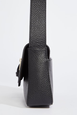 Sac bandoulière en cuir de veau - Noir