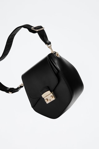 Sac bandoulière en cuir de veau - Noir