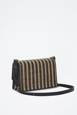 Sac bandoulière en cuir de veau - Noir