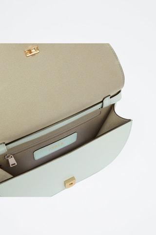 Sac bandoulière en cuir de veau - Vert d’eau