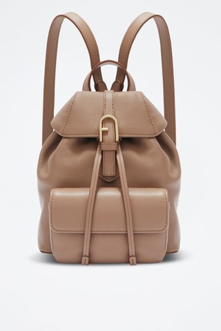 Sac à dos en cuir de veau - Marron clair
