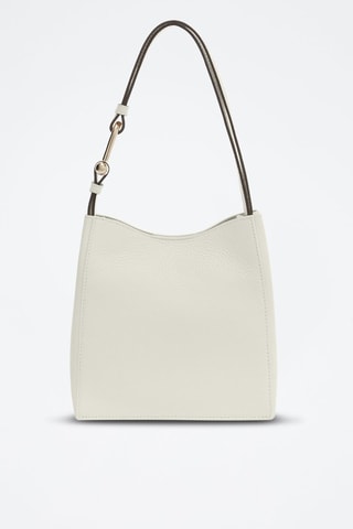 Sac porté épaule en cuir de veau - Argenté