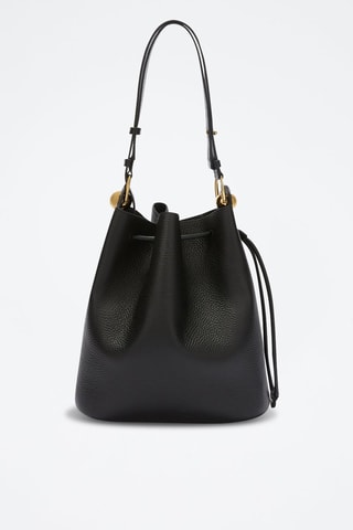 Sac seau en cuir de veau - Noir