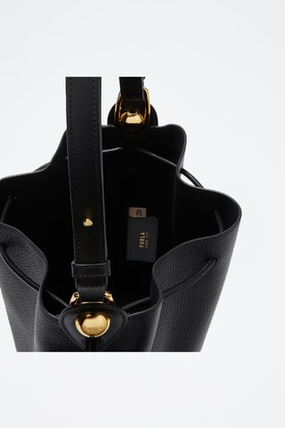 Sac seau en cuir de veau - Noir