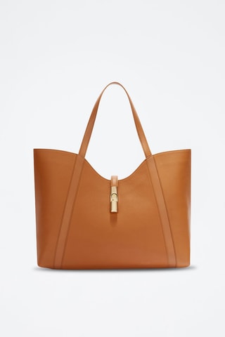 Cabas en cuir de veau - Camel