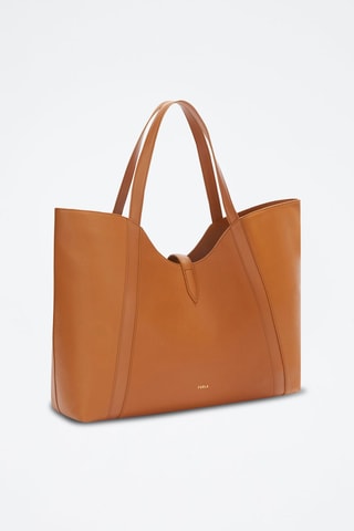 Cabas en cuir de veau - Camel