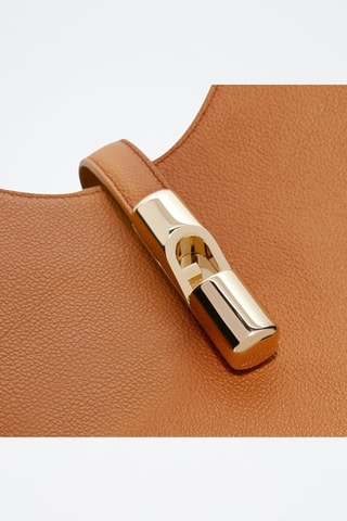 Cabas en cuir de veau - Camel