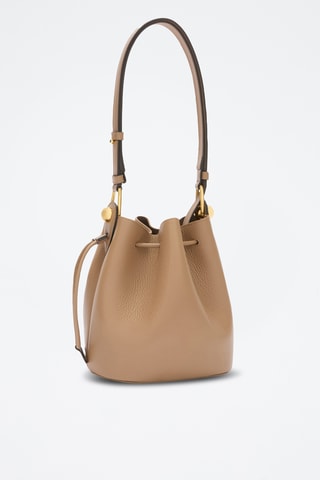 Sac seau en cuir de veau - Marron clair