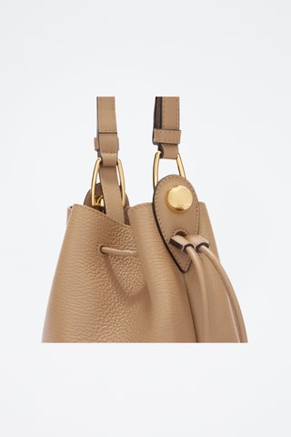 Sac seau en cuir de veau - Marron clair