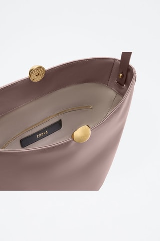 Sac seau en cuir de veau - Mauve