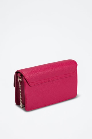 Sac bandoulière en cuir - Rose foncé