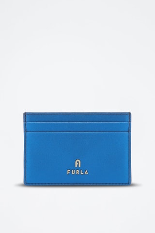 Porte-cartes en cuir de veau - Bleu cobalt