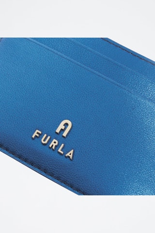 Porte-cartes en cuir de veau - Bleu cobalt