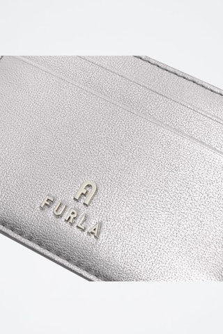 Porte-cartes en cuir de veau - Argenté