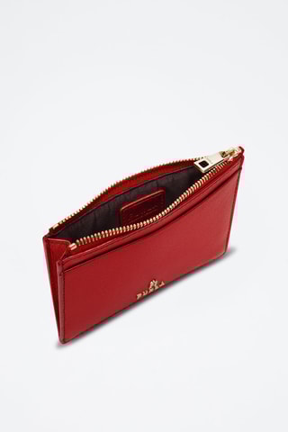 Porte-cartes en cuir de veau - Rouge