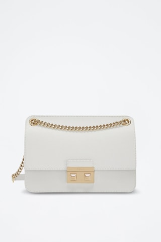 Sac bandoulière en cuir Bella - Blanc