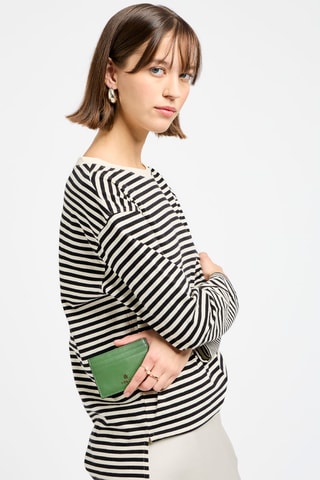 Porte-cartes en cuir Camelia - Vert