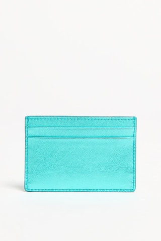 Porte-cartes en cuir Camelia - Turquoise