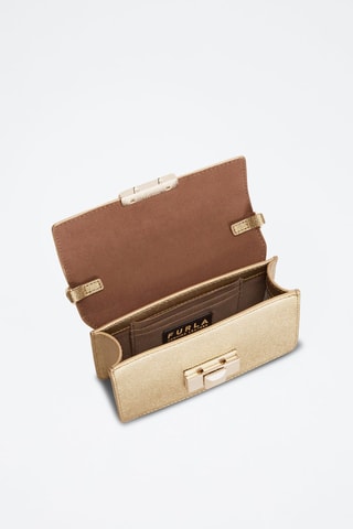 Sac bandoulière en cuir de veau Venere - Doré