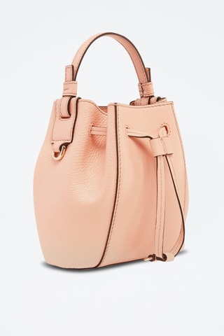 Sac seau en cuir de veau Miastella Mini - Rose