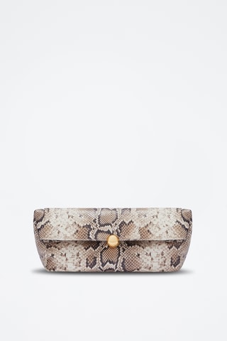 Pochette en cuir Sfera Soft - Taille M - Beige