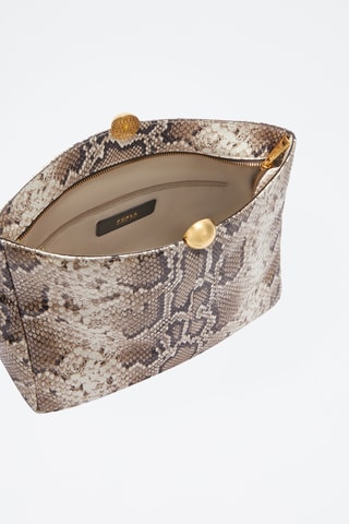 Pochette en cuir Sfera Soft - Taille M - Beige