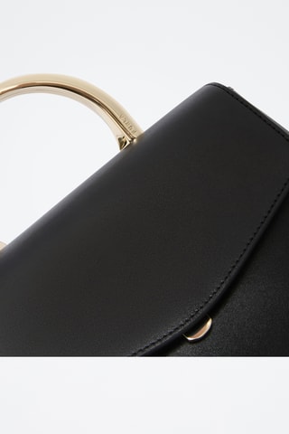 Sac à main en cuir Meridiana Mini - Noir