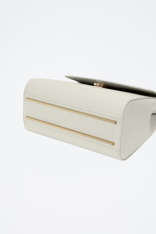 Sac à main en cuir Meridiana Mini - Ecru