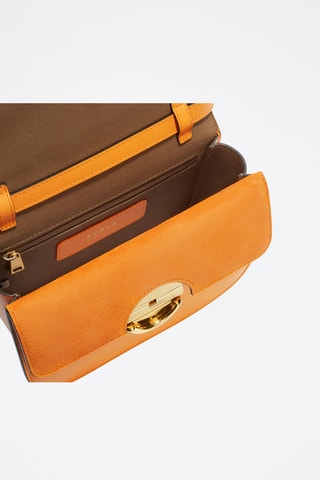 Sac bandoulière en cuir Sfera Mini - Orange