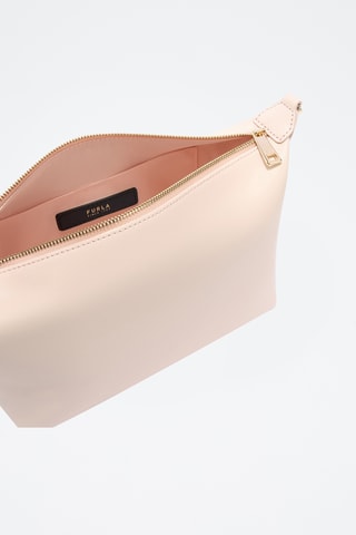Sac bandoulière en cuir Nuvola Mini - Rose pâle