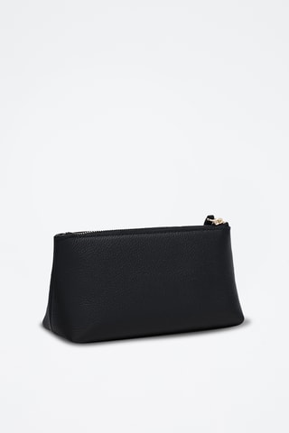 Trousse de toilette en cuir Goccia - Taille M - Noir