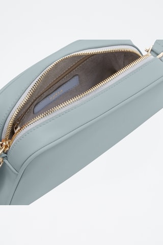 Sac bandoulière en cuir Goccia - Taille S - Bleu clair