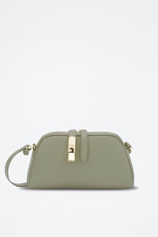 Sac bandoulière en cuir Goccia - Taille S - Vert sauge